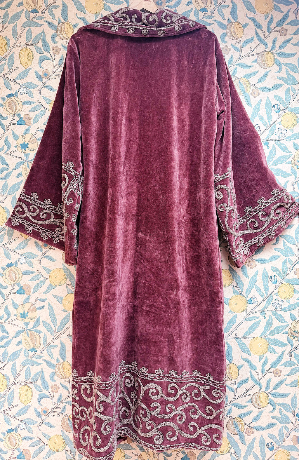 The Agatha Long Jacket in Rusty Red Velvet | Antique-Inspired & Traditionally Made
