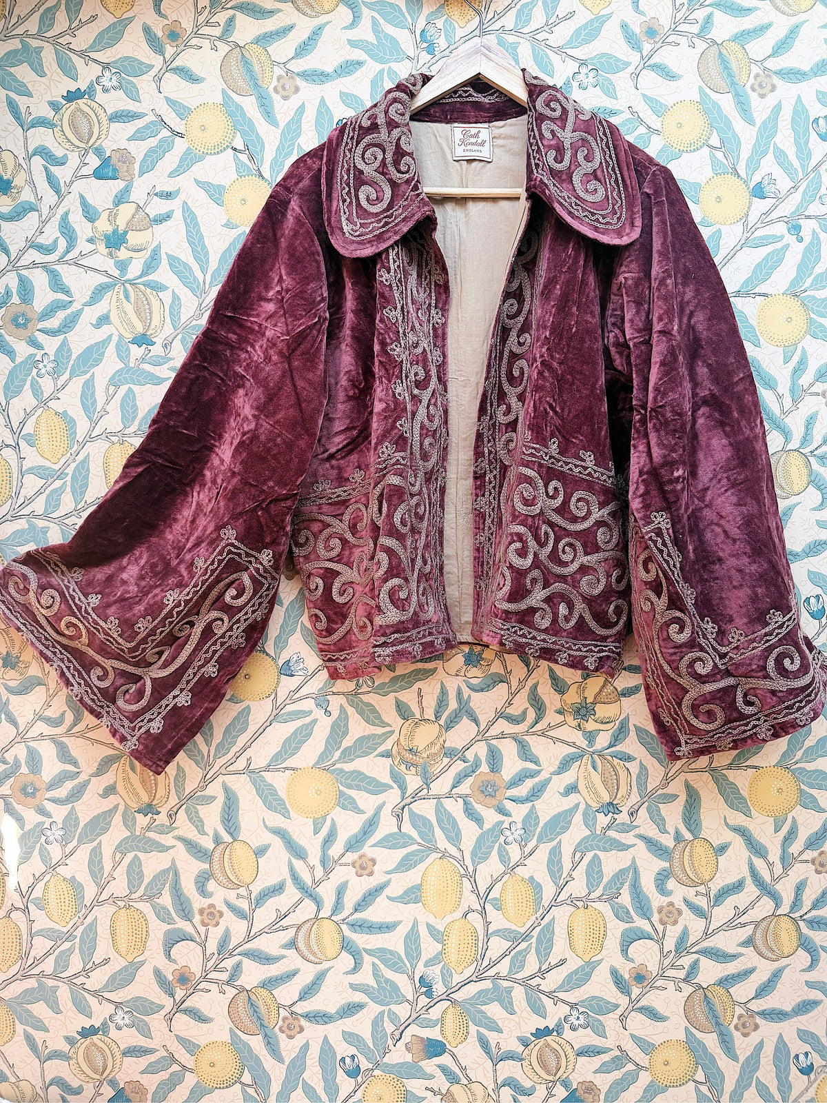 The Agatha Cropped Jacket in Rusty Red Velvet | Antique-Inspired & Traditionally Made